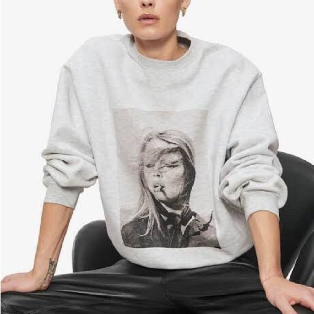 Anine Bing print crew sweatshirt